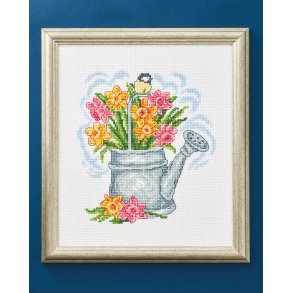 Permin Broderi - Broderi Med Tulpaner I En Vattenkanna - 92 -3448