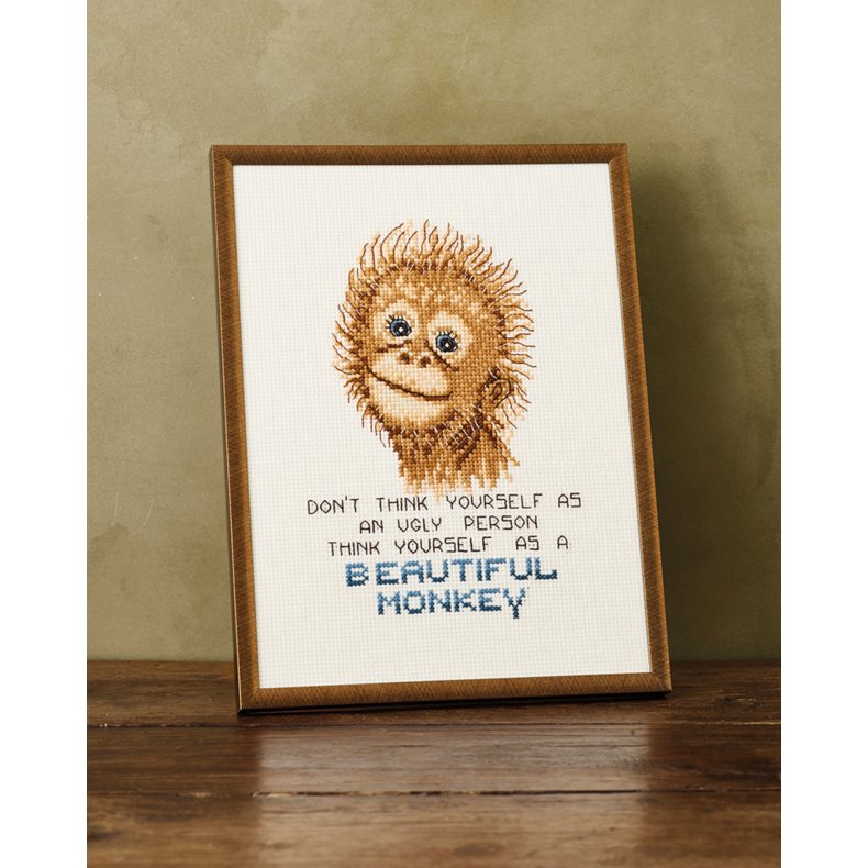 Permin Broderikit - Broderi Med Orangutang - 92-3450