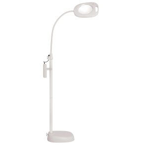 LED-golvlampa med lupp - 3 i 1 vit - 9343