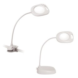 LED Gulvlampe Med Lup - 3 IN 1 Hvid - 9343