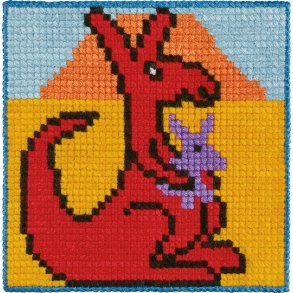 Permin Broderi - Ptegnet broderikit til brn med Knguru - 9362