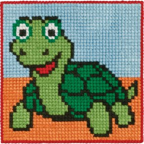 Permin Broderi - Ptegnet broderikit til brn med Skildpadde - 9364