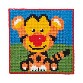 Permin Broderi - Ptegnet broderikit til brn med Tiger - 9381