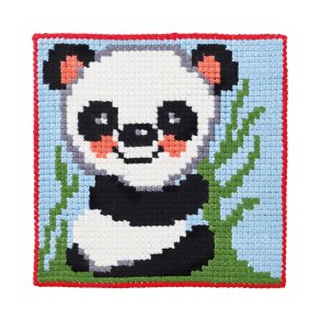 Permin Broderi - Ptegnet broderikit til brn med Panda - 9384