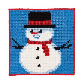 Permin Broderi - Ptegnet broderikit til brn med Snemand - 9395