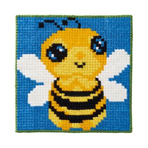 Permin Broderi - Pritad broderipaket fr barn med Bi - 9410