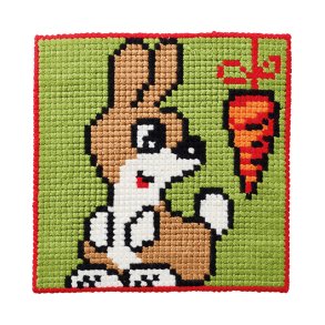 Permin Broderi - Ptegnet broderikit til brn med Brun Kanin - 9425