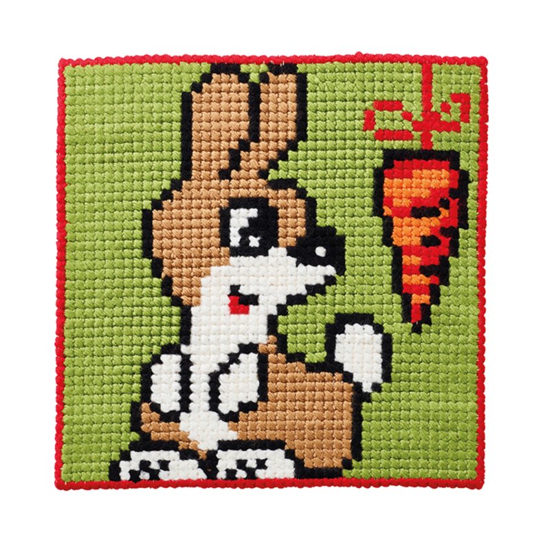 Permin Broderi - Ptegnet broderikit til brn med Brun Kanin - 9425