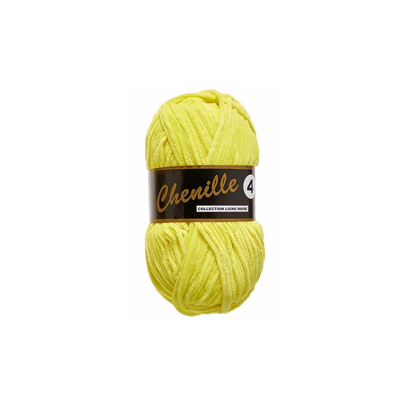 Lammy Chenille 4 50 GR Nallebjrn Garn - 0512 Neon Gul