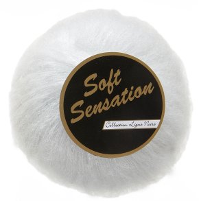 Lammy Soft Sensation Garn Med Lurex 25 Gram 0601 Vit