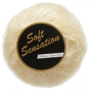 Lammy Soft Sensation Garn Med Lurex 25 Gram 0602 Creme