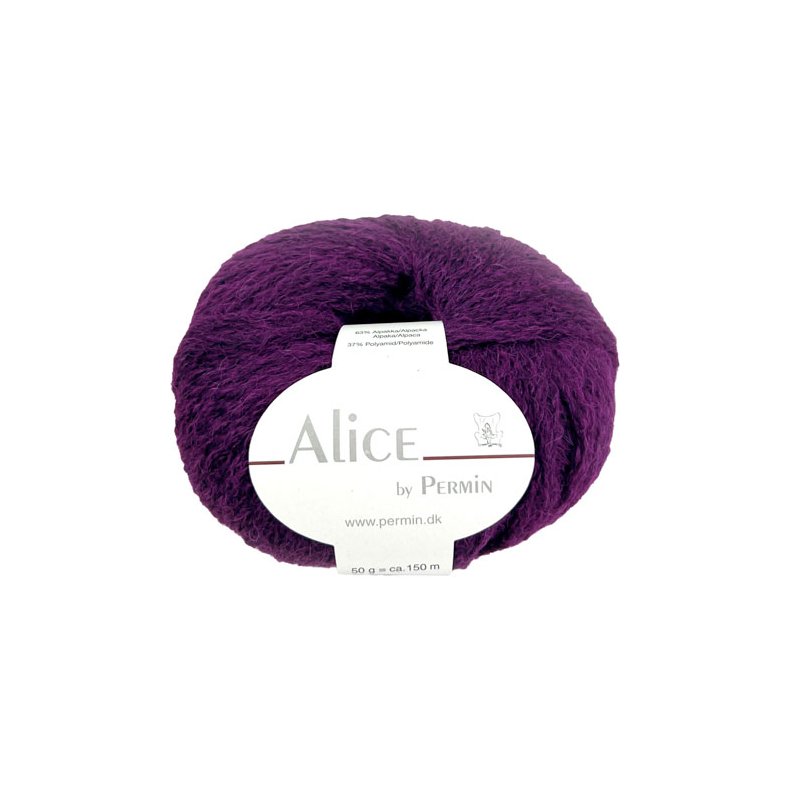 Alice Permin - Alpaca  Uldgarn  - fv 44 Aubergine