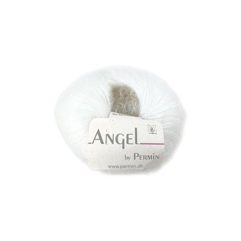 Angel Permin - Mohair og silkegarn -  884101 Hvid