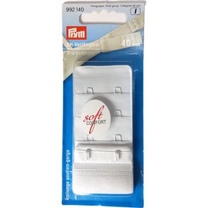 Bh-frlngning - 40 mm vit med 2 krokar