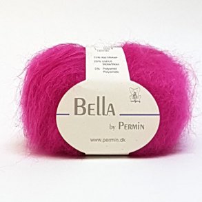 Bella Permin garn - Mohairgarn med ullgarn & polyamid - fv 883247 Pink