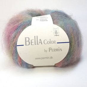 Bella Permin garn - Mohairgarn med ullgarn & polyamid - fv 883153 mangfrgad Pasteller