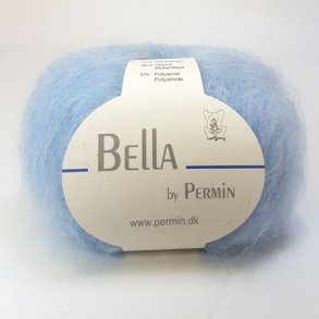 Bella Permin garn - Mohairgarn med ullgarn & polyamid - fv 883256 Ljus Bl