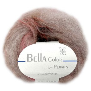 Bella Permin garn - Mohairgarn med ullgarn & polyamid - fv 883163 Beige/Rost