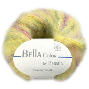 Bella Permin garn - Mohairgarn med ullgarn & polyamid - fv 883169 Rosa/Lila/Grn