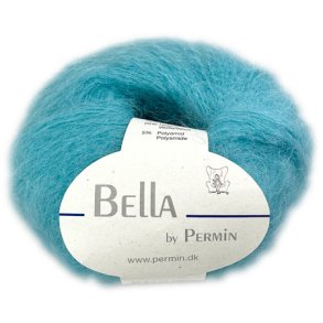 Bella Permin garn - Mohairgarn med ullgarn & polyamid - fv 883260 Turkus