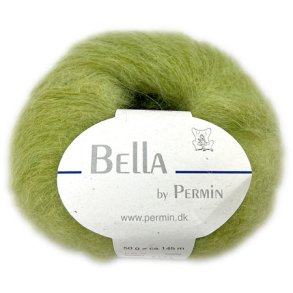 Bella Permin garn - Mohairgarn med ullgarn & polyamid - fv 883261 Lime