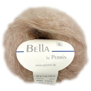 Bella Permin garn - Mohairgarn med uldgarn & polyamid - fv 883267 Lys Camel