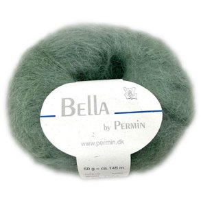 Bella Permin garn - Mohairgarn med uldgarn & polyamid - fv 883269 Stvet Grn