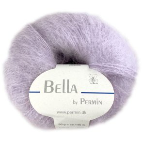 Bella Permin garn - Mohairgarn med ullgarn & polyamid - fv 883273 Delikat Violett