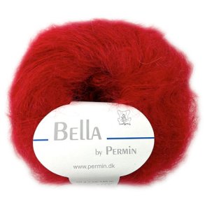 Bella Permin garn - Mohairgarn med ullgarn & polyamid - fv 883277 Rd