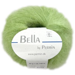 Bella Permin garn - Mohairgarn med ullgarn & polyamid - fv 883282 Ljus Grn