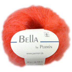 Bella Permin garn - Mohairgarn med ullgarn & polyamid - fv 883284  Korall