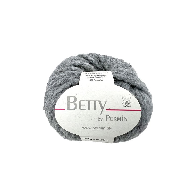 Betty By Permin - Tykt uld og alpaka garn - Fv 889411 Lysegr