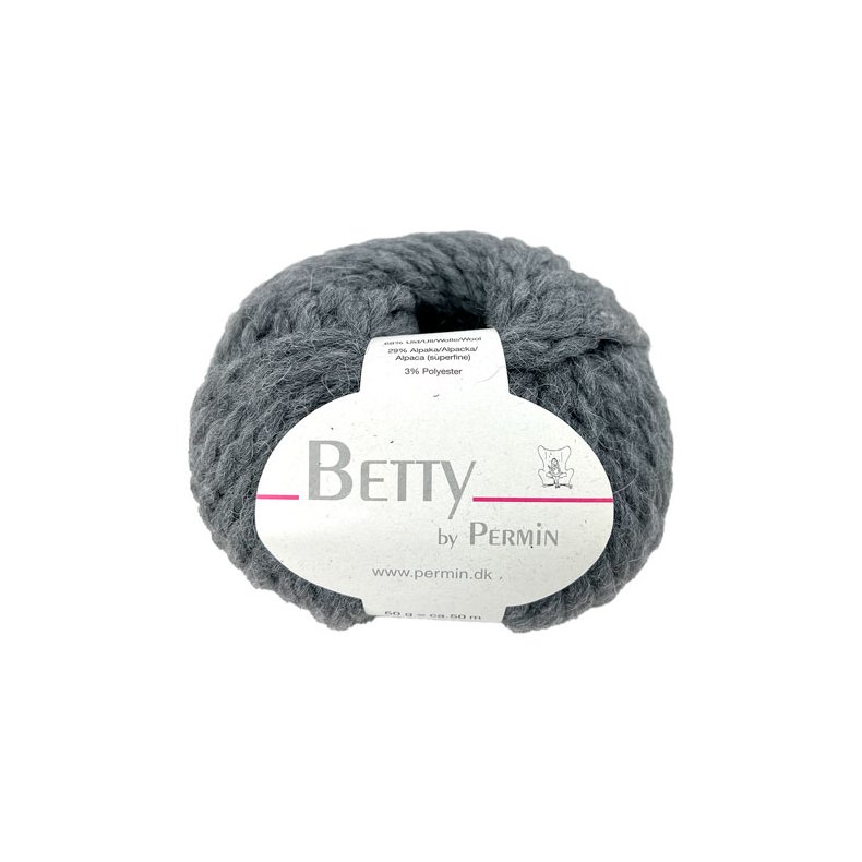 Betty By Permin - Tykt uld og alpaka garn - Fv 889412 Mellemgr