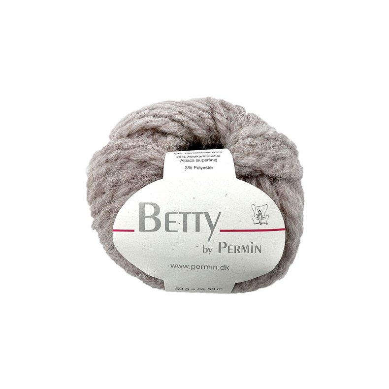 Betty By Permin - Tykt uld og alpaka garn - Fv 889413 Beige