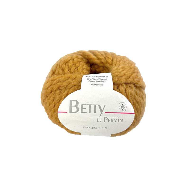 Betty By Permin - Tykt uld og alpaka garn - Fv 889414 Karry