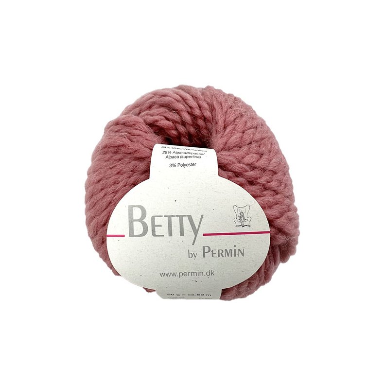 Betty By Permin - Tykt uld og alpaka garn - Fv 889415 Gammel Rosa