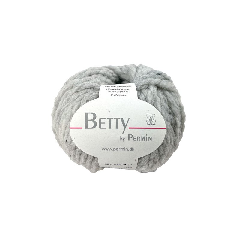 Betty By Permin - Tykt uld og alpaka garn - Fv 889416 Musegr