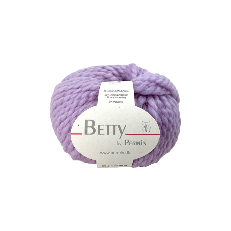 Betty By Permin - Tykt uld og alpaka garn - Fv 889417 Lilla