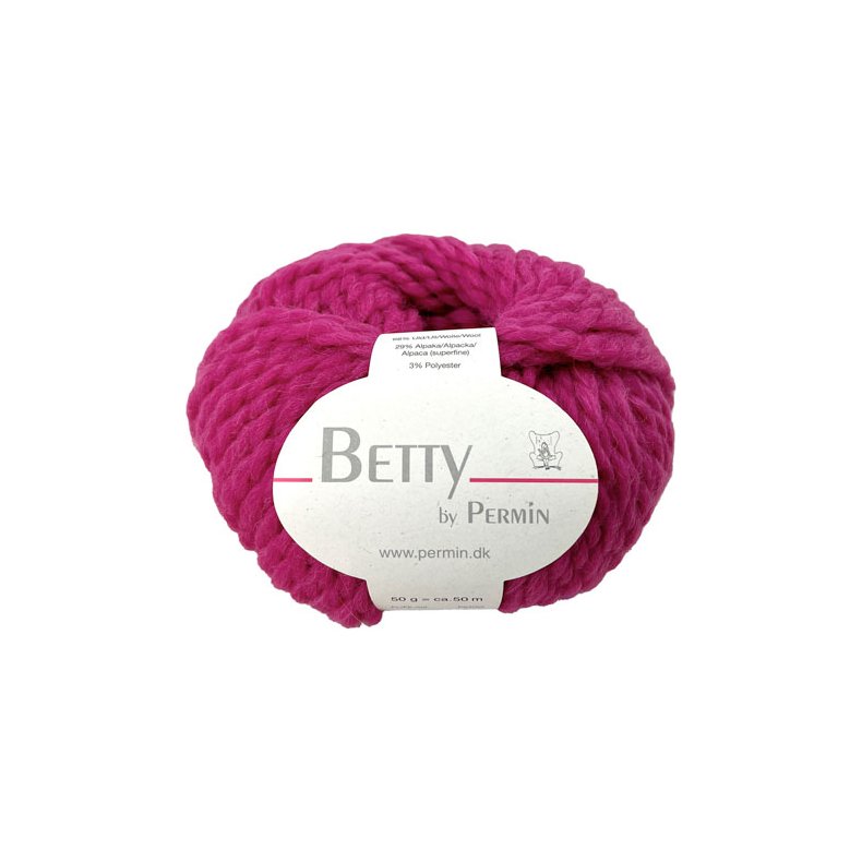 Betty By Permin - Tykt uld og alpaka garn - Fv 889418 Pink
