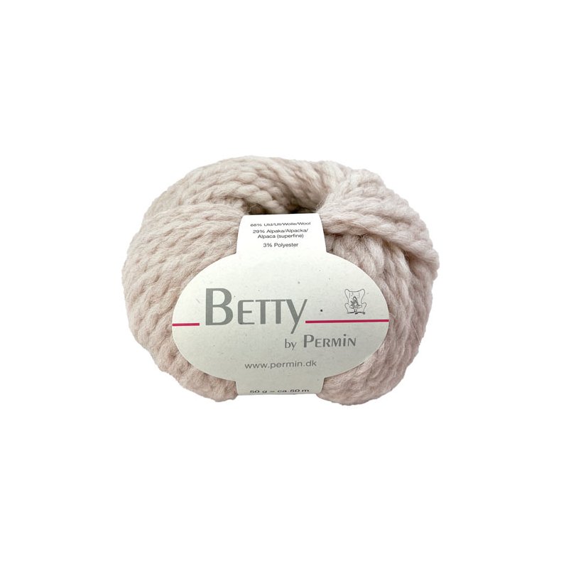 Betty By Permin - Tykt uld og alpaka garn - Fv 889419 Lys Beige