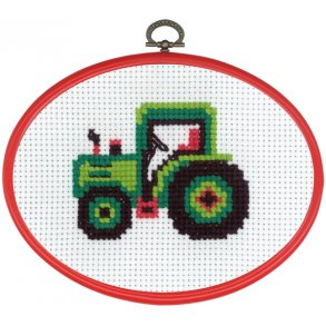 Broderi - Rknar broderi fr barn - 92-8395 med Traktor