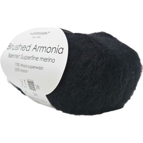 Brushed Armonia Brstet Superfine Merino Uldgarn Fv 500 Sort