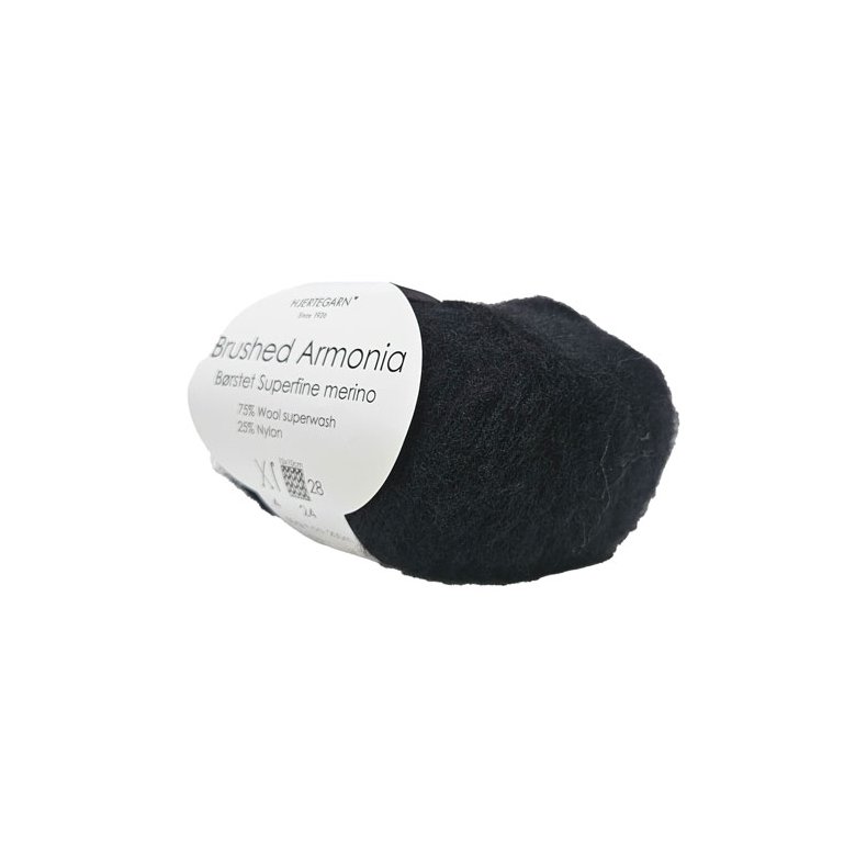 Brushed Armonia Brstet Superfine Merino Uldgarn Fv 500 Sort