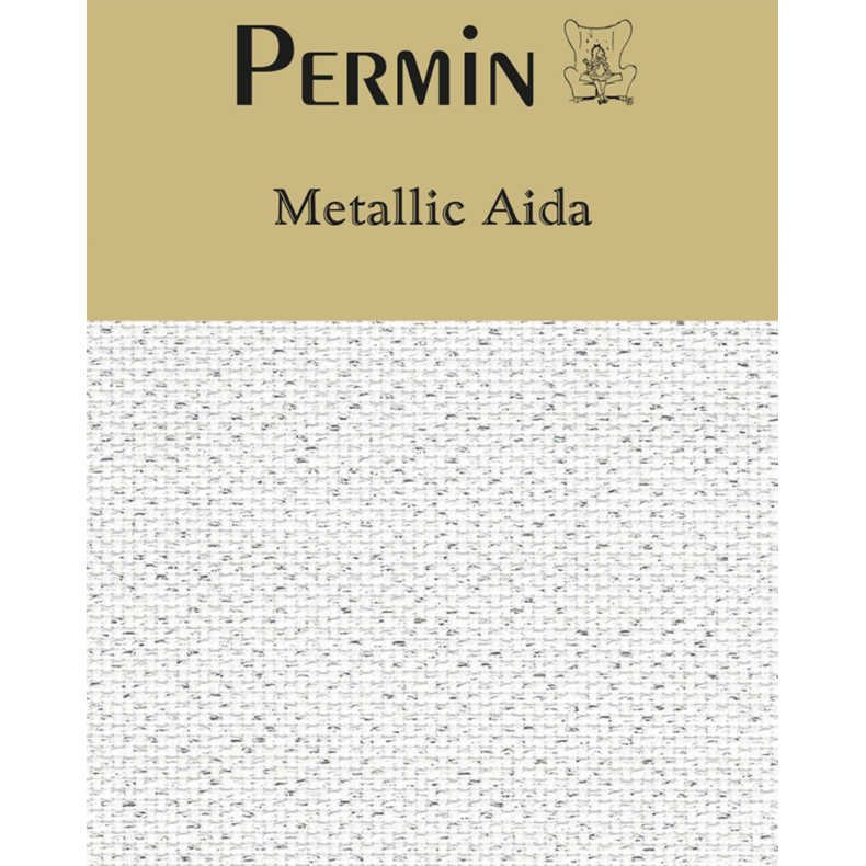 Broderi Stof Permin med Slv Metallic 5,4 55x50 cm 3706-17