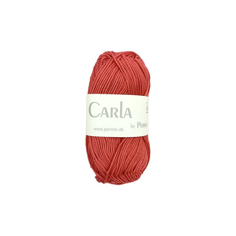 Carla By Permin - Garn Med Bomull &amp; Modal fv 882608 Tomat