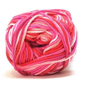 Cotton nr. 8/4 - Bomuldsgarn til hkling -  fv 597 Flerfarvet