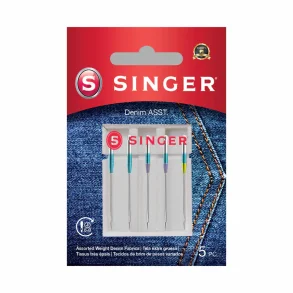 SINGER Denim Nle Assorted Sizes 5-pak