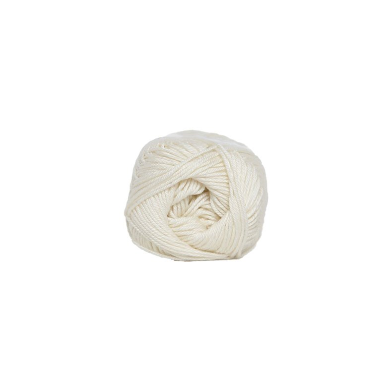 Hjertegarn  Diamond Cotton - merceriserad bomull - fv 201 Rvit