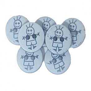 Plastknappar fr pojkar - 18313-15 mm-0008- L. Bl