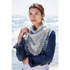 Elise stickmnster - Mosstickad halskrage med spetskant 891117